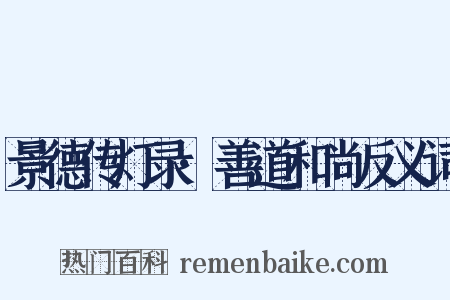 景德传灯录·善道和尚反义词是什么意思的图片